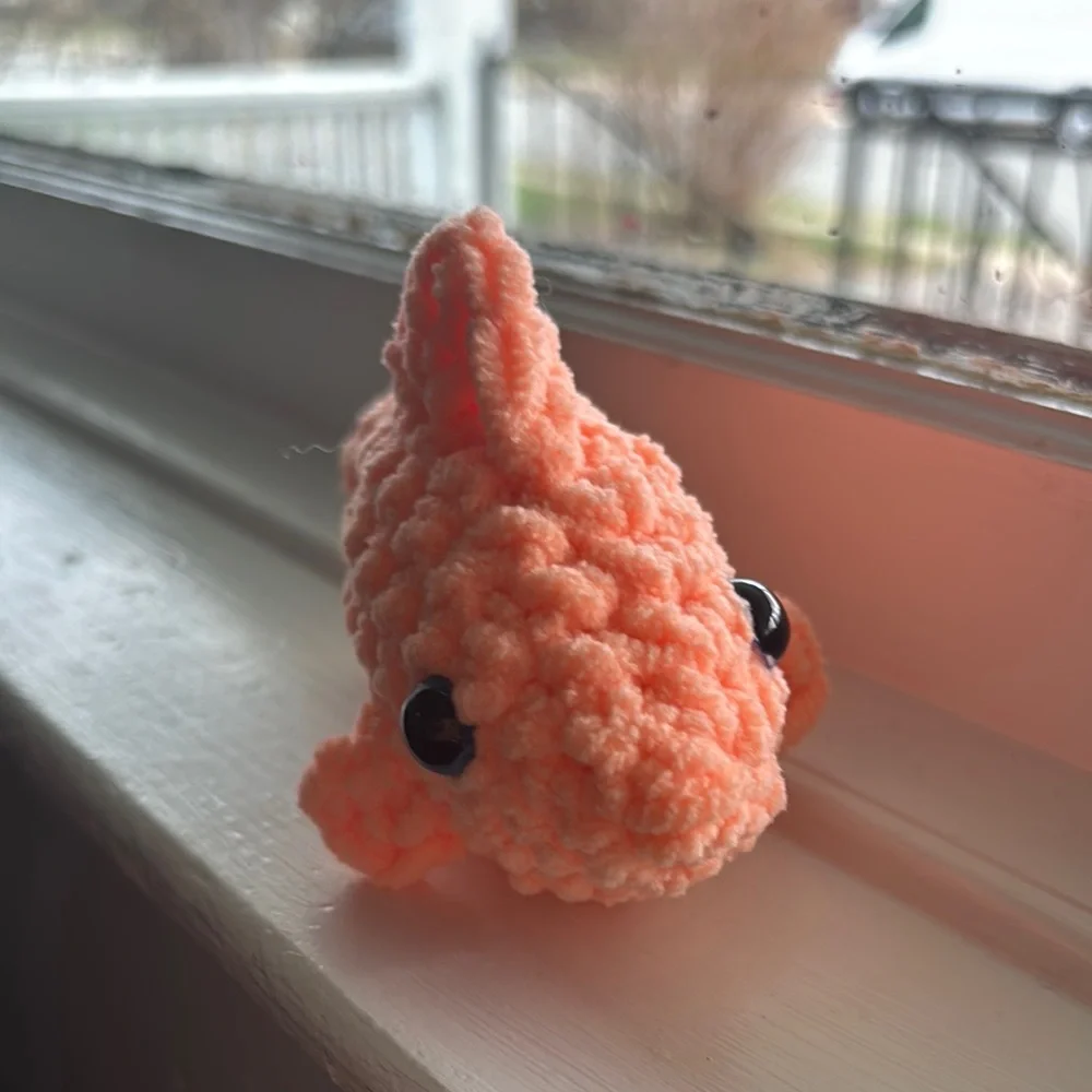 Plush Orange Fish Toy